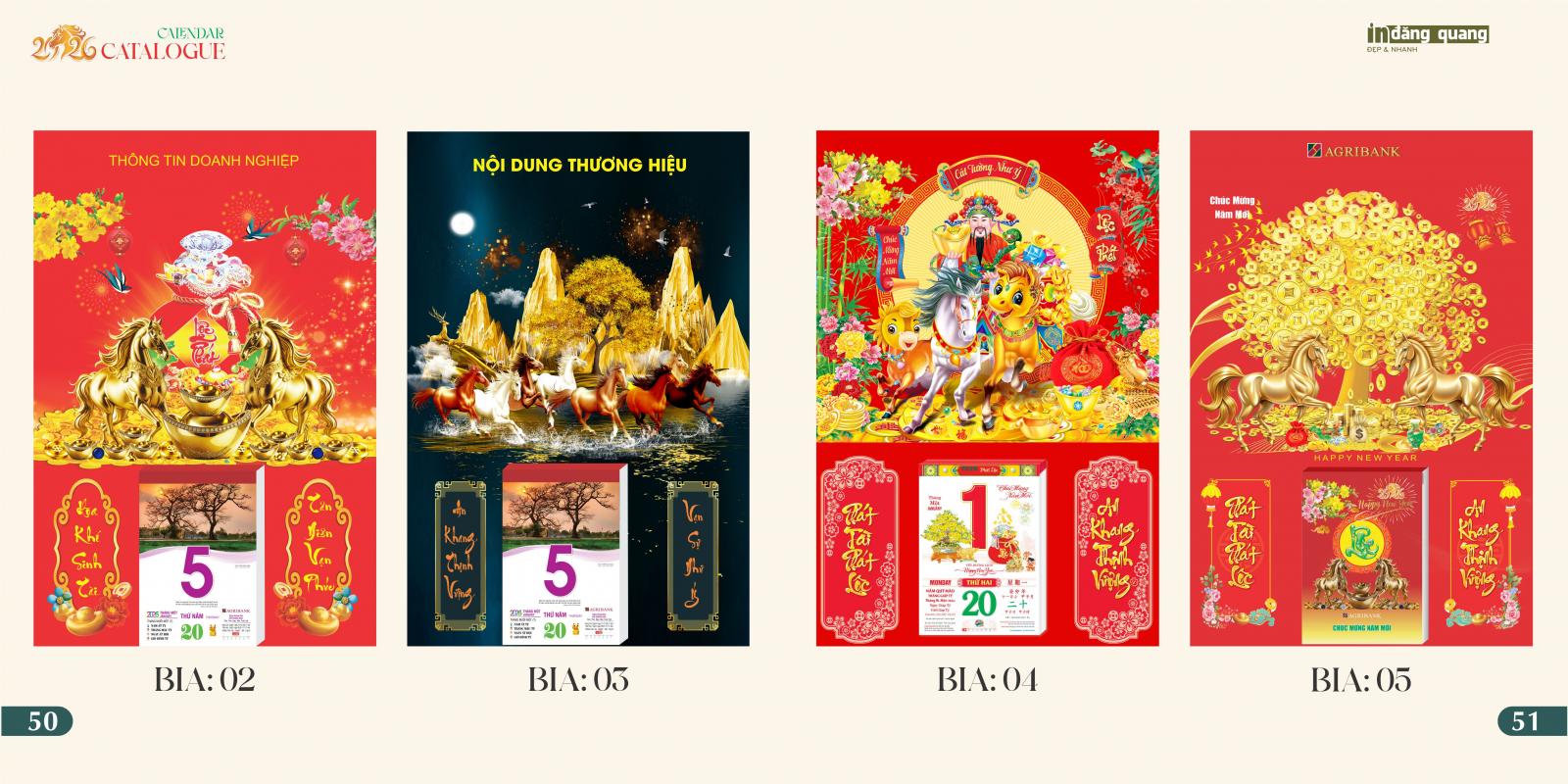 Lịch bìa liền Bloc Đại