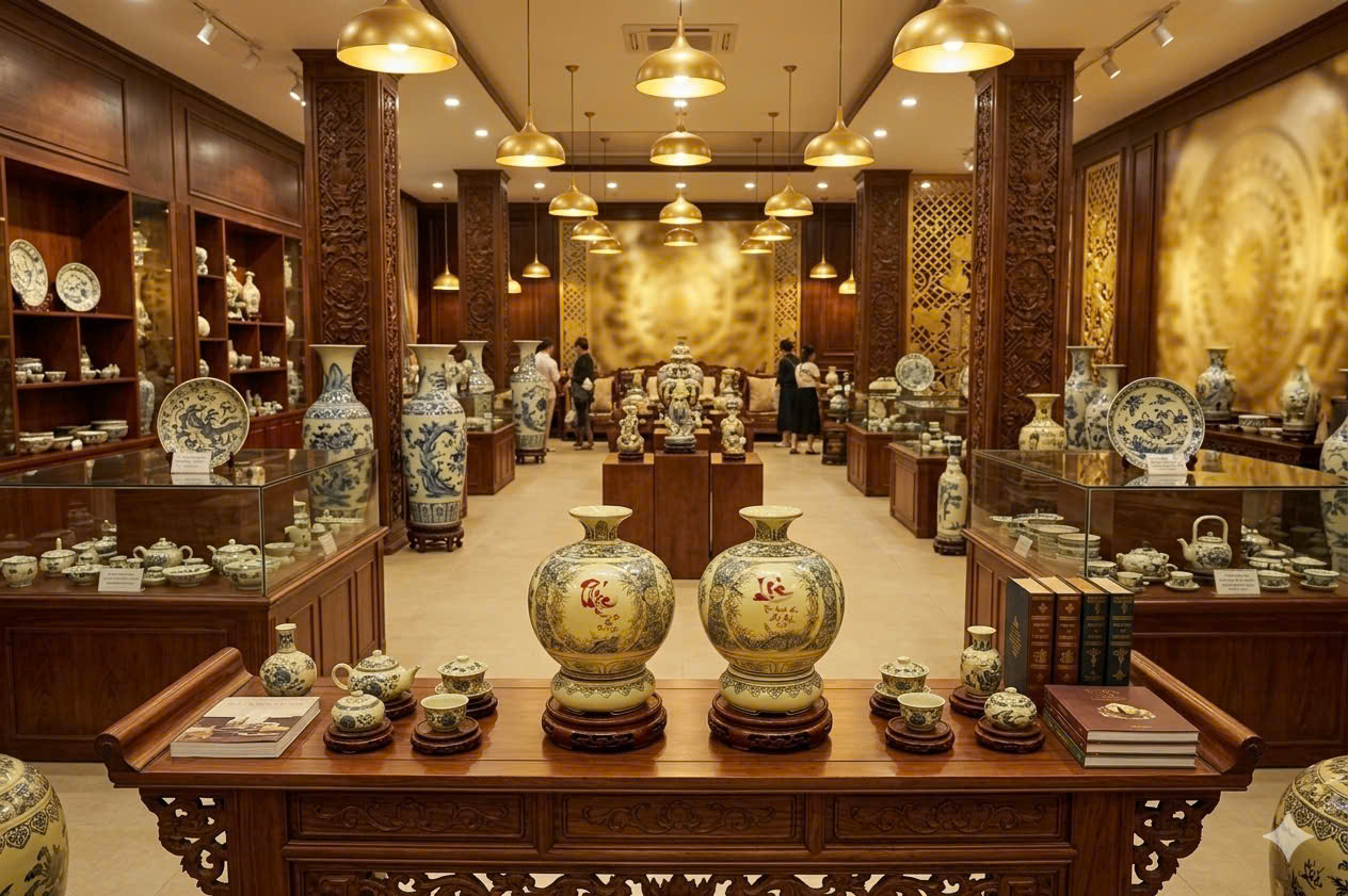 Bình Gốm Chu Đậu