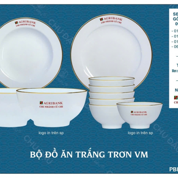 Bộ bàn ăn Chu Đậu - 9 món