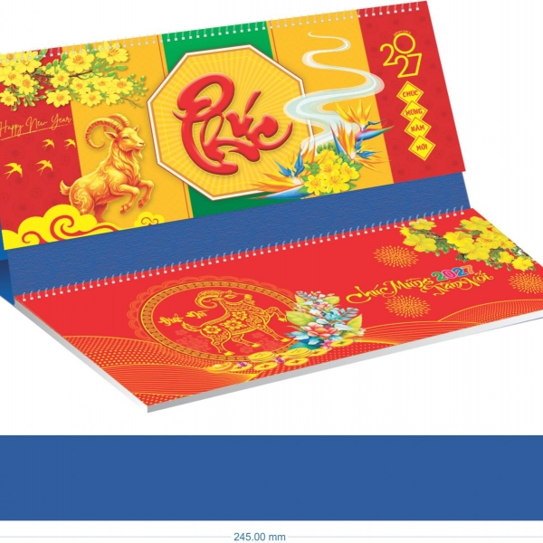 Lịch để bàn có note